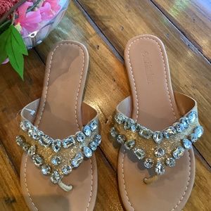 Bling sandals gold and silver
